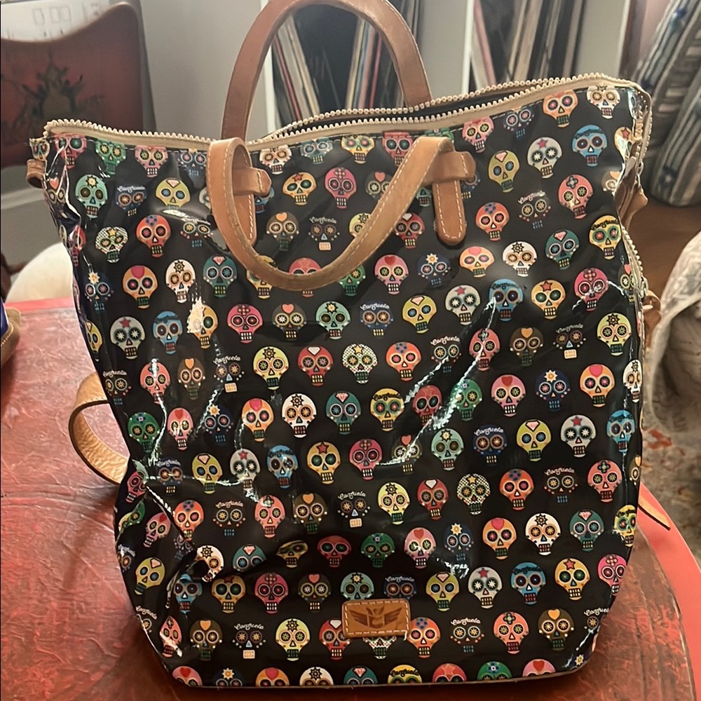 Consuela Black Miniskulls Tote Bag and wallet set